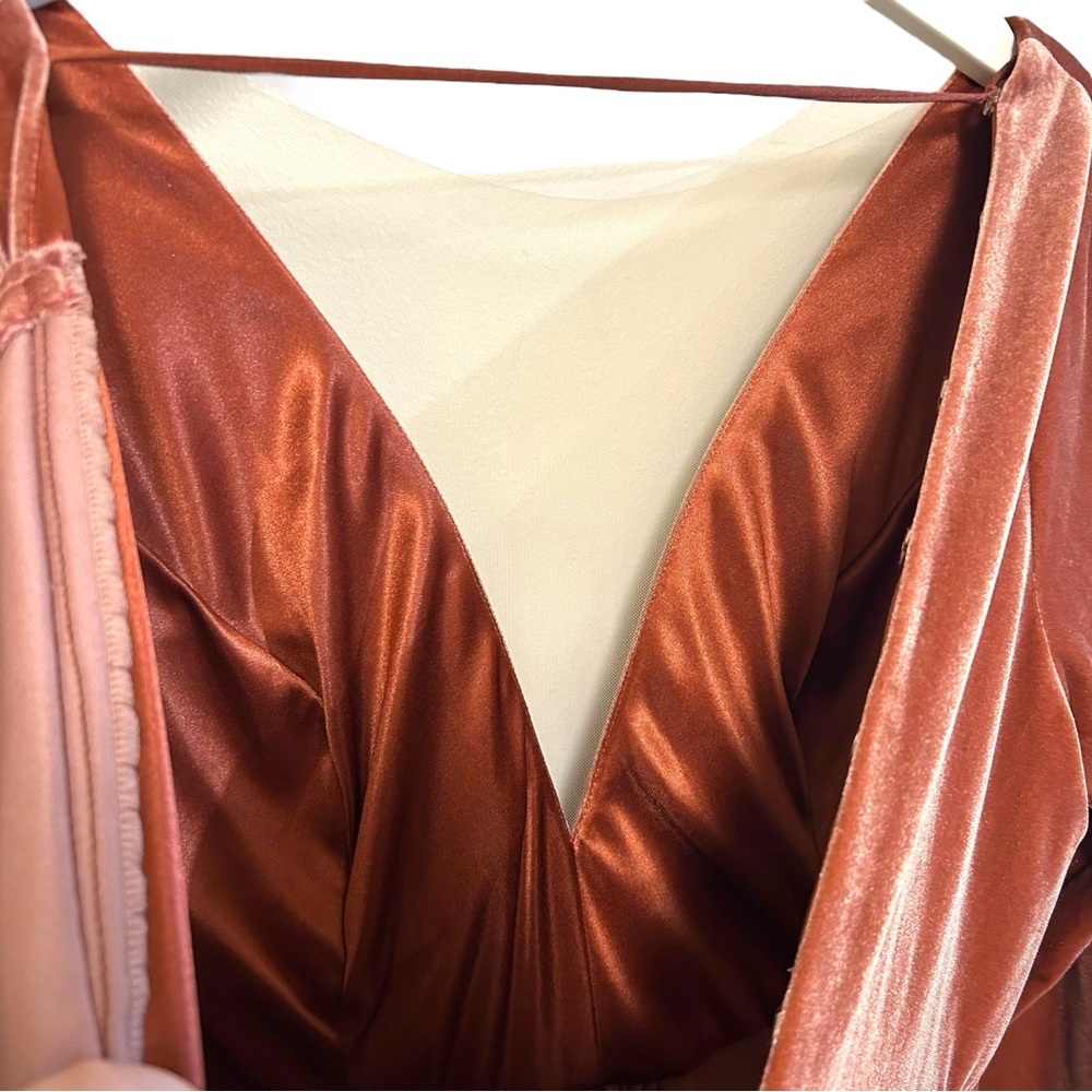 Anthropologie jenny yoo 20 Ryland open back velvet bridesmaid dress maxi long - Picture 8 of 13